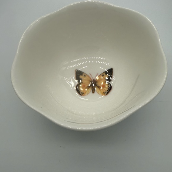 Butterfly Meadow Lenox Small Serving Fruit Bowl Bee Le Luyer All Purpose Scallop - Picture 11 of 11